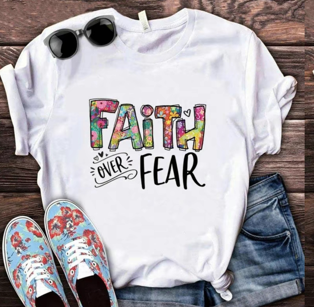 Faith Over Fear T-shirt Softstyle Variety of Colors Available