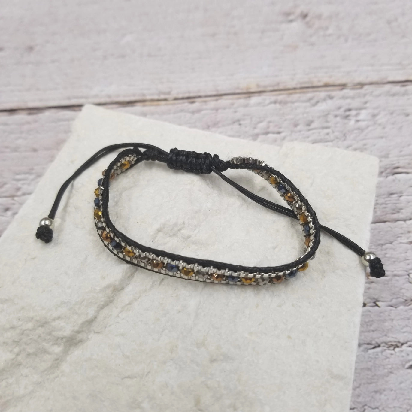 Bracelet: Black Venice Style Friendship Bracelet