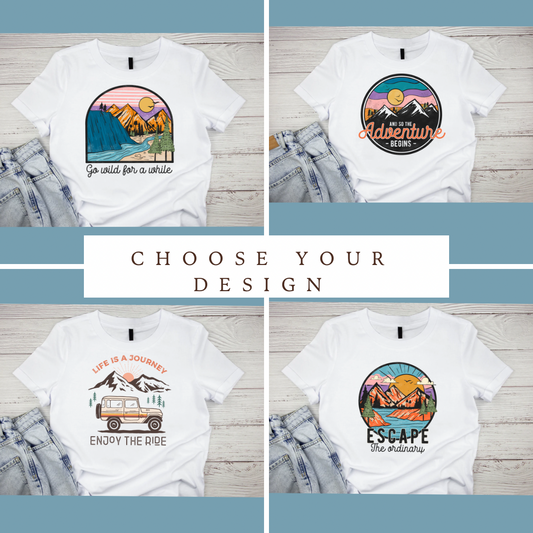 Adventure & Mountains Build a T-Shirt *Choose Your Design*