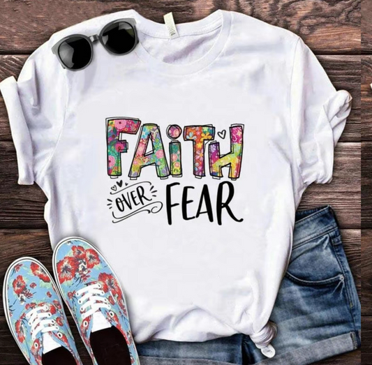 Faith Over Fear T-shirt Softstyle Variety of Colors Available